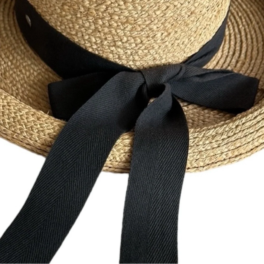 Helen Kaminski Vintage Australian Rolled Brim Raffia Hat 👒
